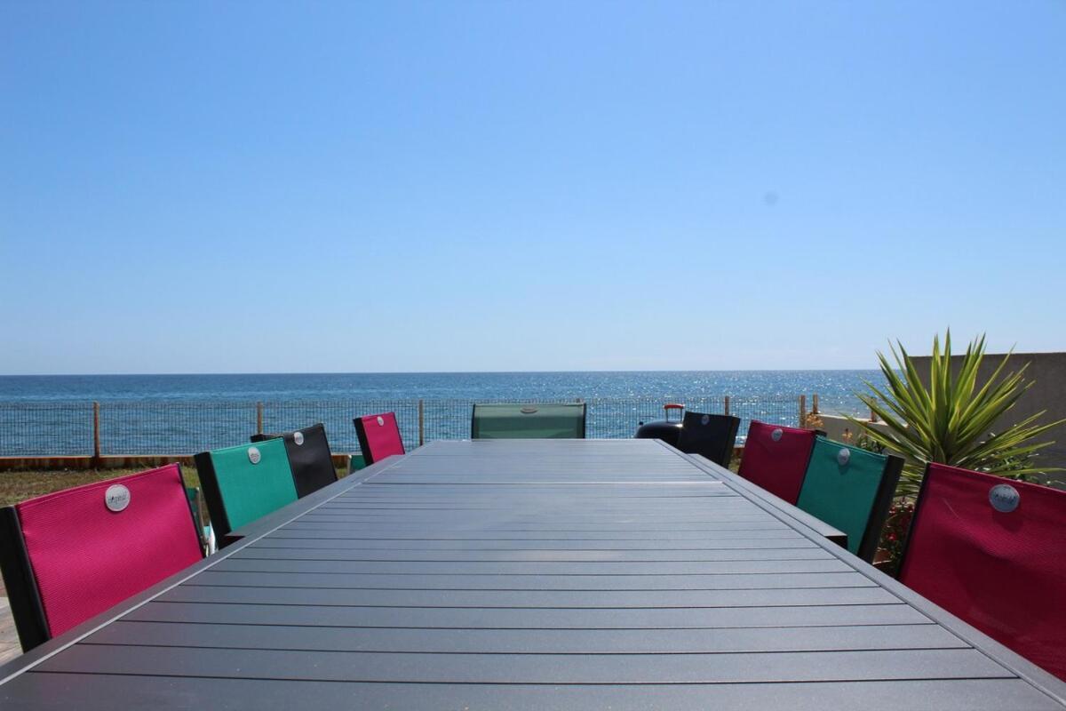 Bord de mer, pieds dans l'eau, vue panoramique Villa San-Nicolao Exterior foto